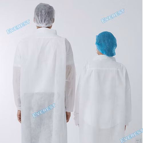 Polipropileno/não tecido/PP/SMS/médico/cirúrgico/padrão impermeável de proteção para visitantes jaleco de laboratório protetor descartável jaleco de laboratório para laboratório