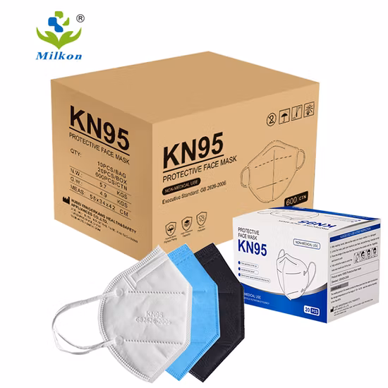 Máscaraes protetoras descartáveis ​​do respirador KN95 GB2626 5 camadas da máscara KN95